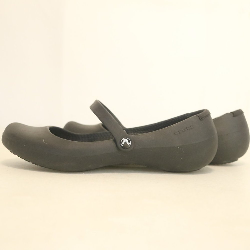 Crocs Womens 7 Mary Jane Shoes Black